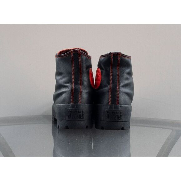 Converse Chuck Taylor Lugged Sneakers Black Skate Women's Leather Custom 570634C - Picture 4 of 8